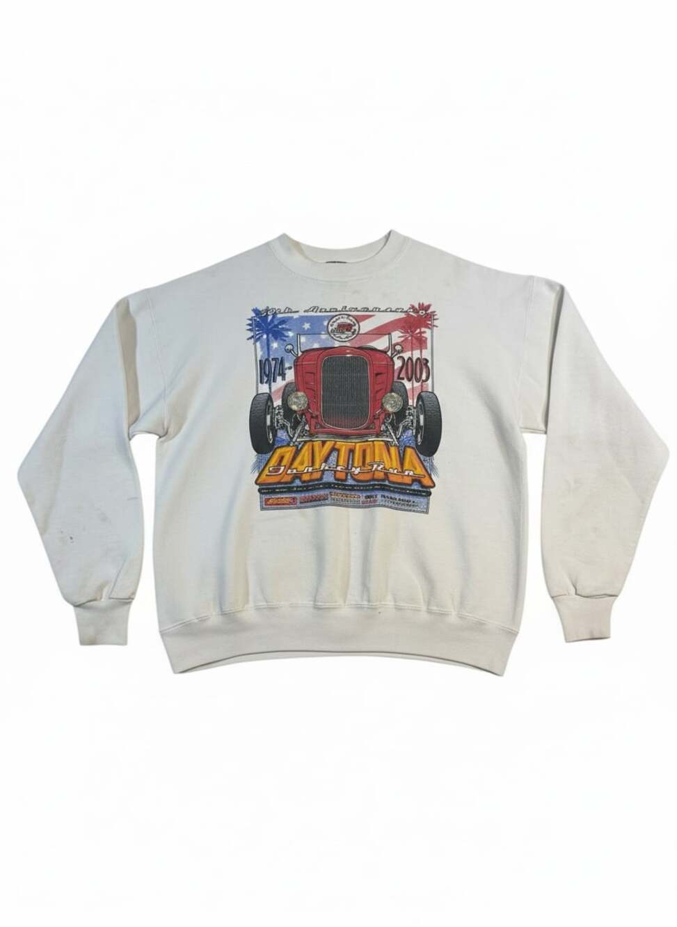 Vintage 2003 Daytona Turkey Run 30th Anniversary Hot Rod Crewneck Sweatshirt 2XL
